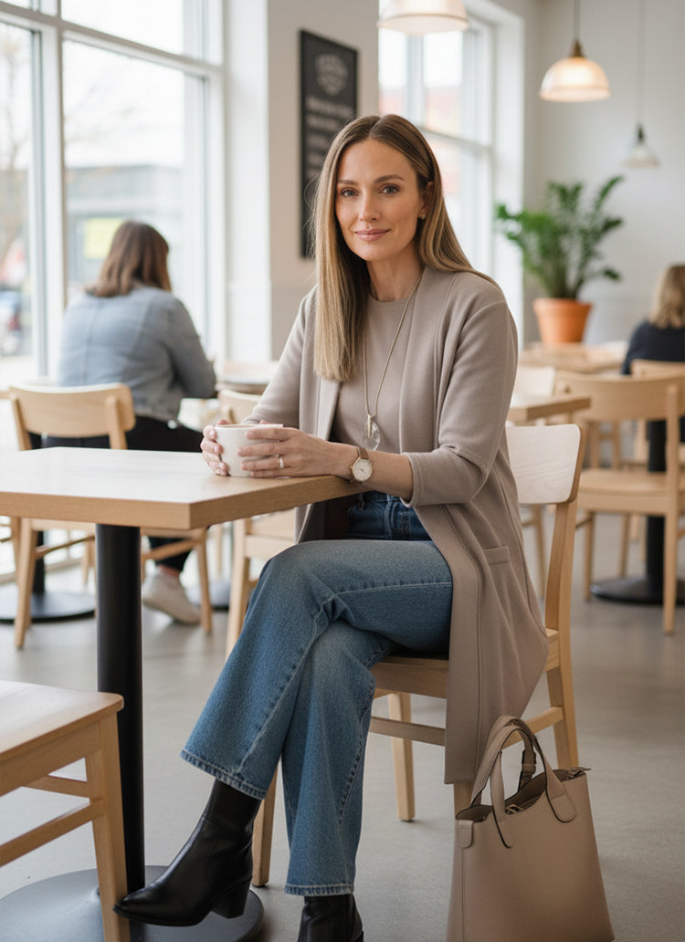 ⏳ Ofertă specială limitată în timp ⏰ Set elegant din 3 piese: cardigan lung, top și pantaloni 💞